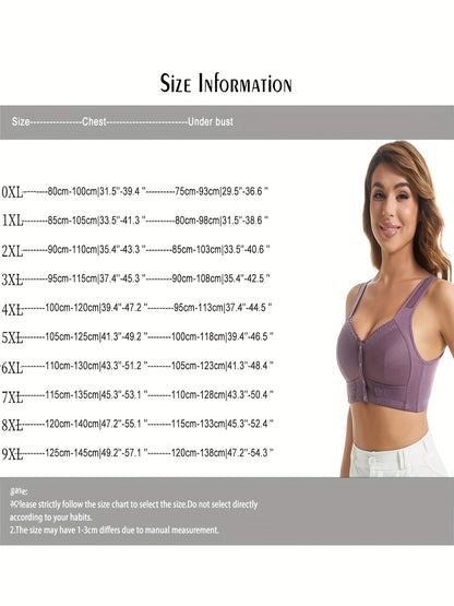 Elegant Floral Vest-Style Oversized Lace Wireless Bra