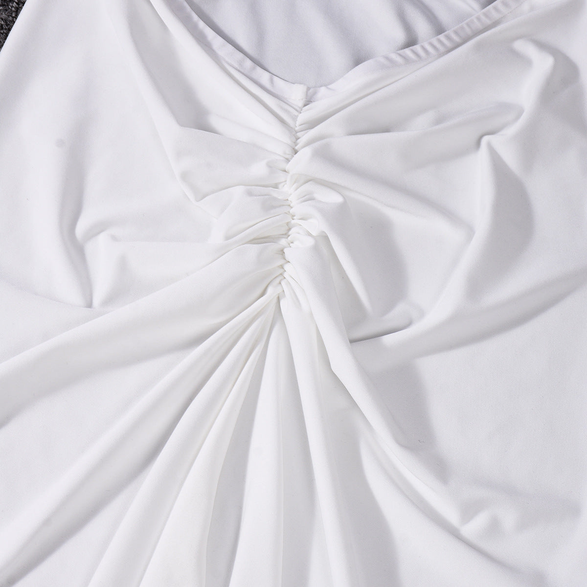 Halter Crop Top and Maxi Skirt Set - White Backless Outfit