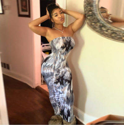 Sleeveless Tie Dye Maxi Dress - Sexy Bodycon Streetwear