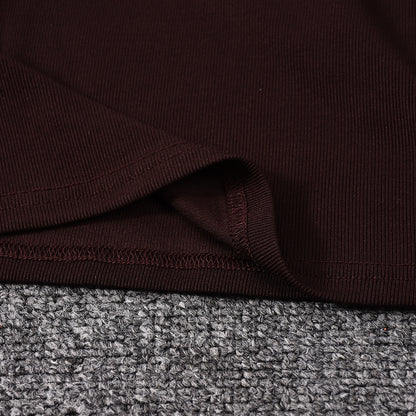 Crop Top and Skirt Set - Contrasting Mini Dress Outfit