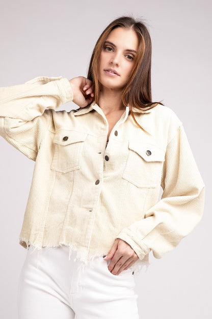 Oversized Bohemian Ribbed Long Sleeve Shacket