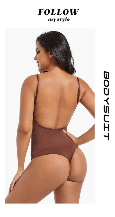Backless Shapewear Thong Bodysuit - Butt Lifting Bodyshaper