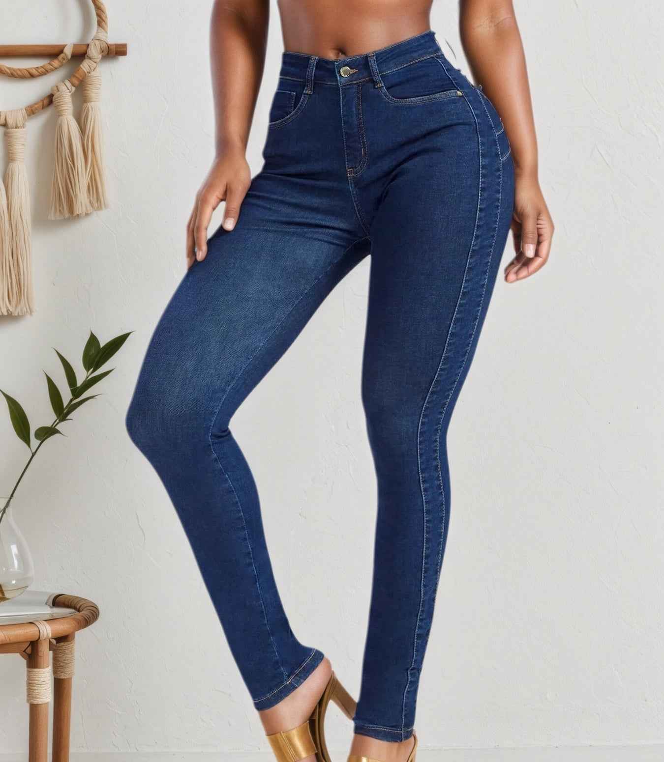 Four Season Versatile Tight Jeans, High Elasticity Slim Fit Comfortable And Fashionable, Classic Solid Color Design, Suitable For Both Casual And Formal Wear, Women's Jeans And Clothing