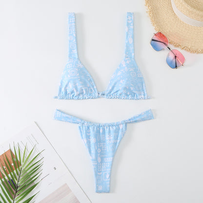 Split Strap Women's Swimsuit - One Piece Bathing Suit