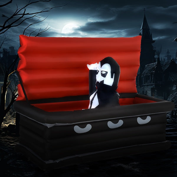 Vampire Coffin Inflatable - 6ft Halloween Yard Decoration - Fashions Envy