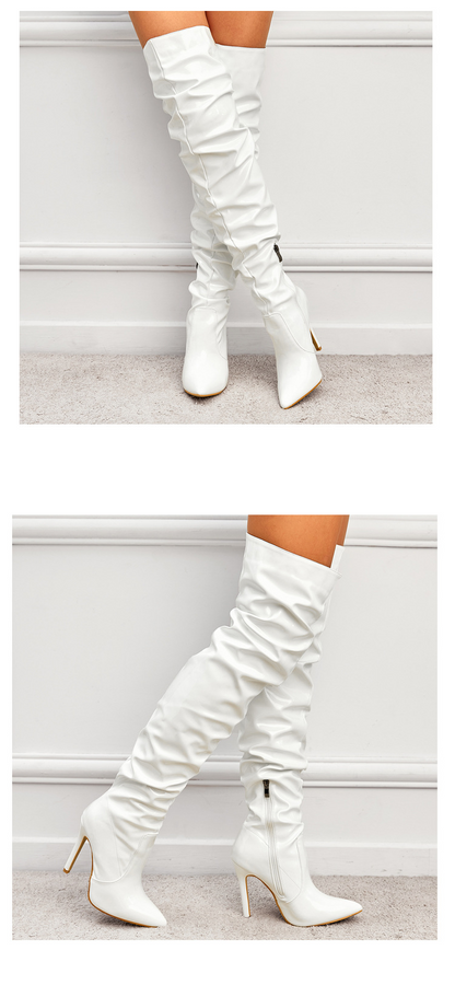Women's Knee High Boots - Super High Heel Party Shoes - Fashions Envy