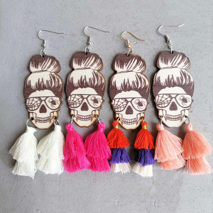 Spider Grandma Tassel Detail Dangle Earrings