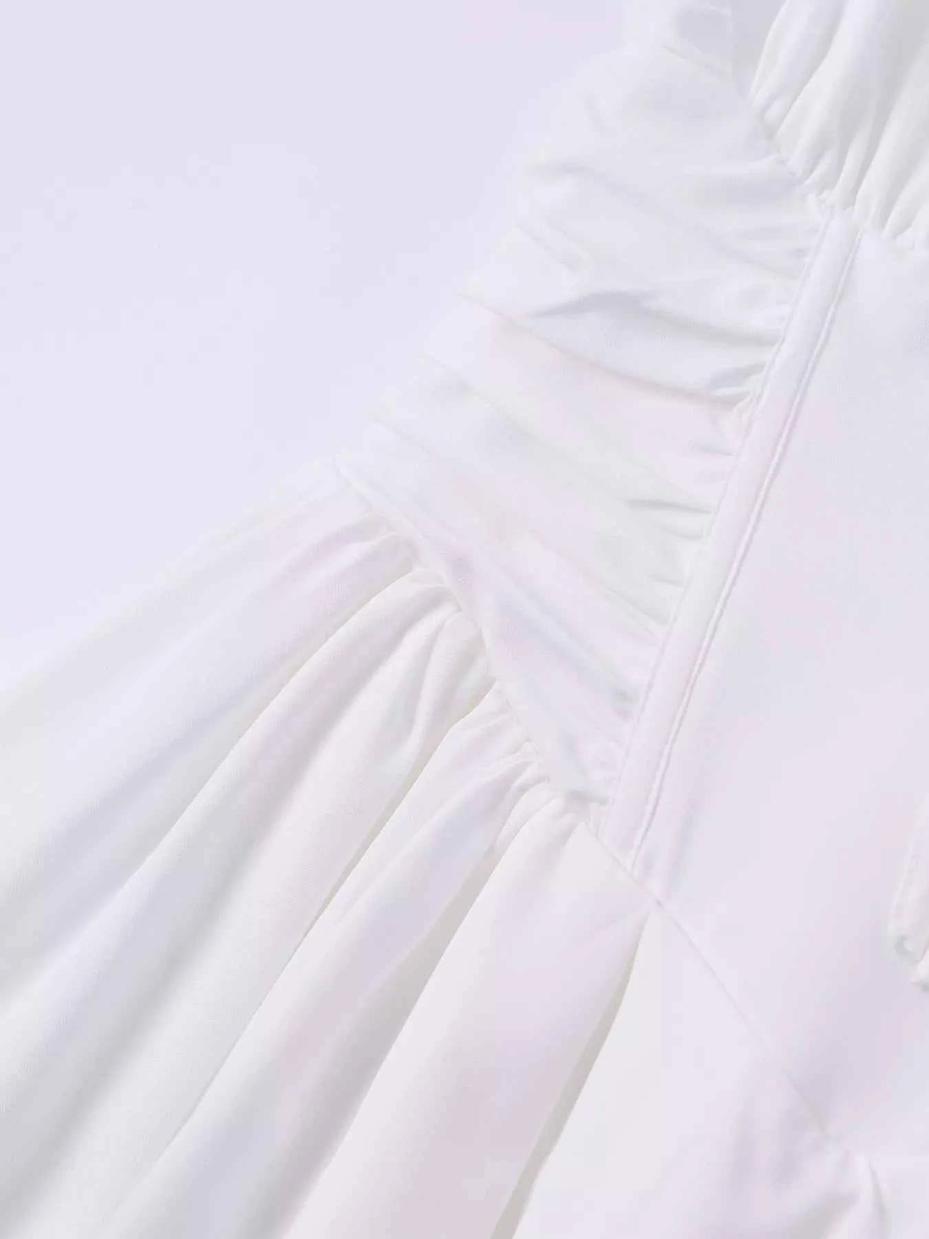 Sweetheart Neck Puff Sleeve Midi Dress