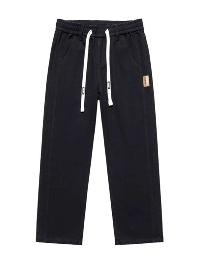 Men's Plus Size Casual Drawstring Wide-Leg Jeans