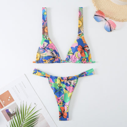 Split Strap Women's Swimsuit - One Piece Bathing Suit