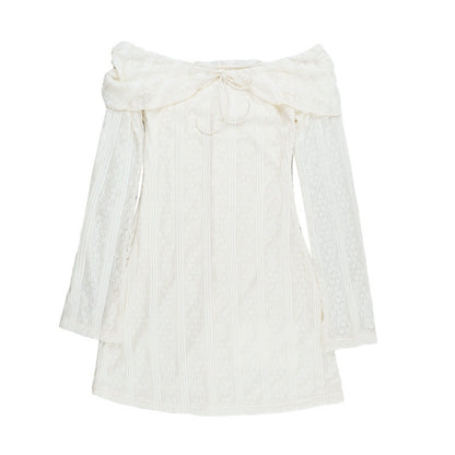 Lace-Up Backless Dress - Sexy One-Shoulder Mini