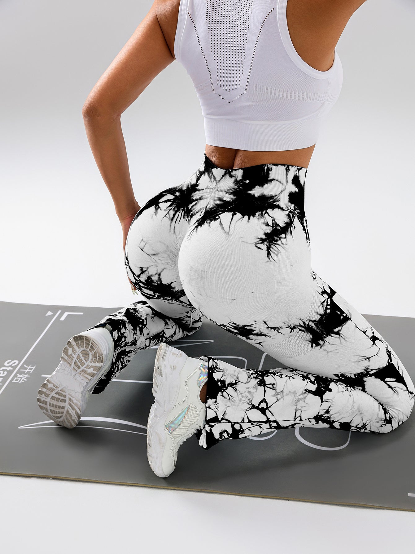 Tie-Dye Flare Yoga Pants - High Waist Tummy Control