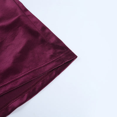 Satin Evening Dress - Formal Slit One Shoulder - Fashions Envy