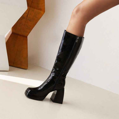 Women's Waterproof Platform High Boots - Candy Colors - Fashions Envy
