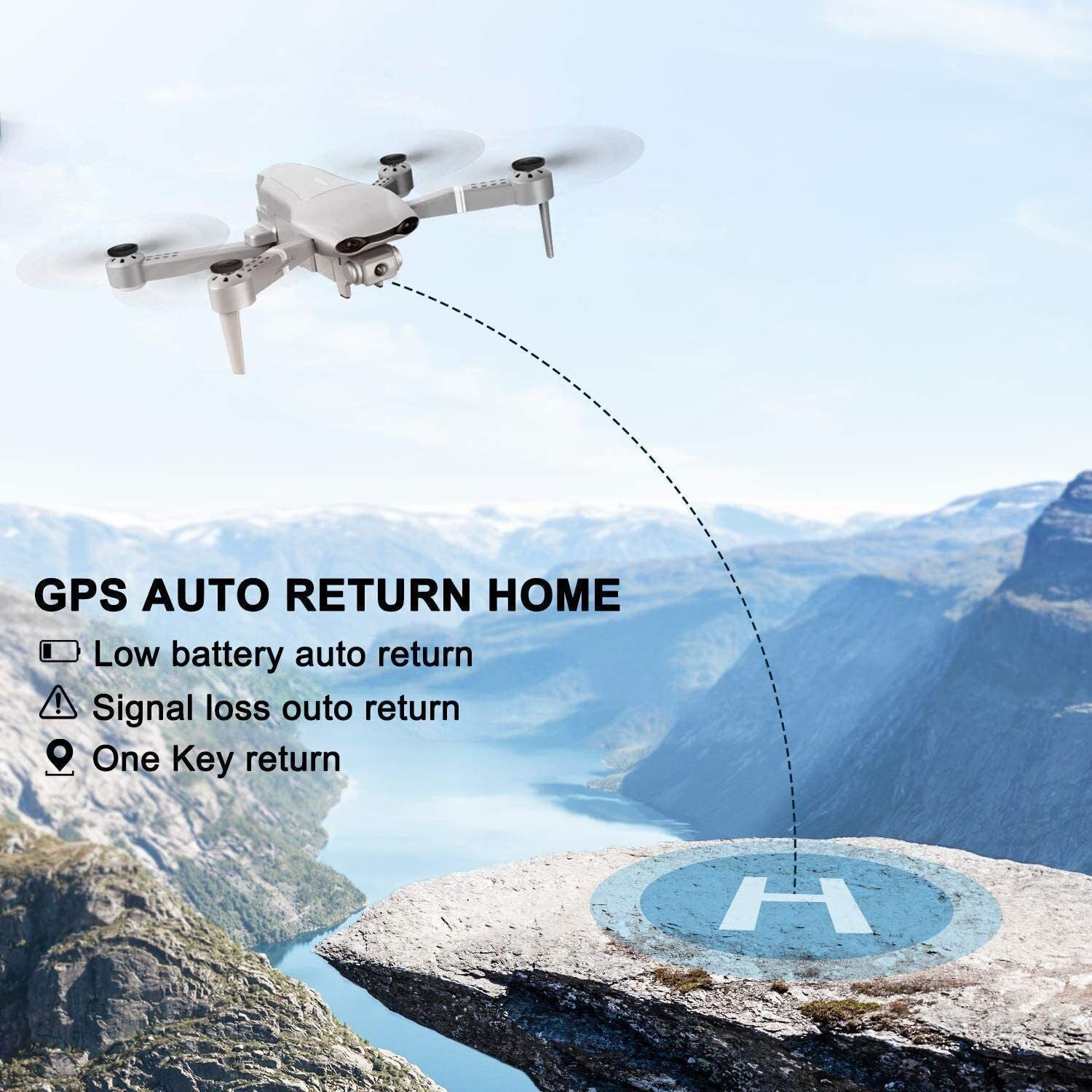 2025 RC Drone 4K Camera GPS - Beginner Quadcopter with 2 Batteries & Bag