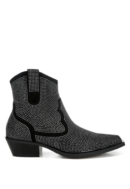 Costello Rhinestones Embellished Cowboy Boots