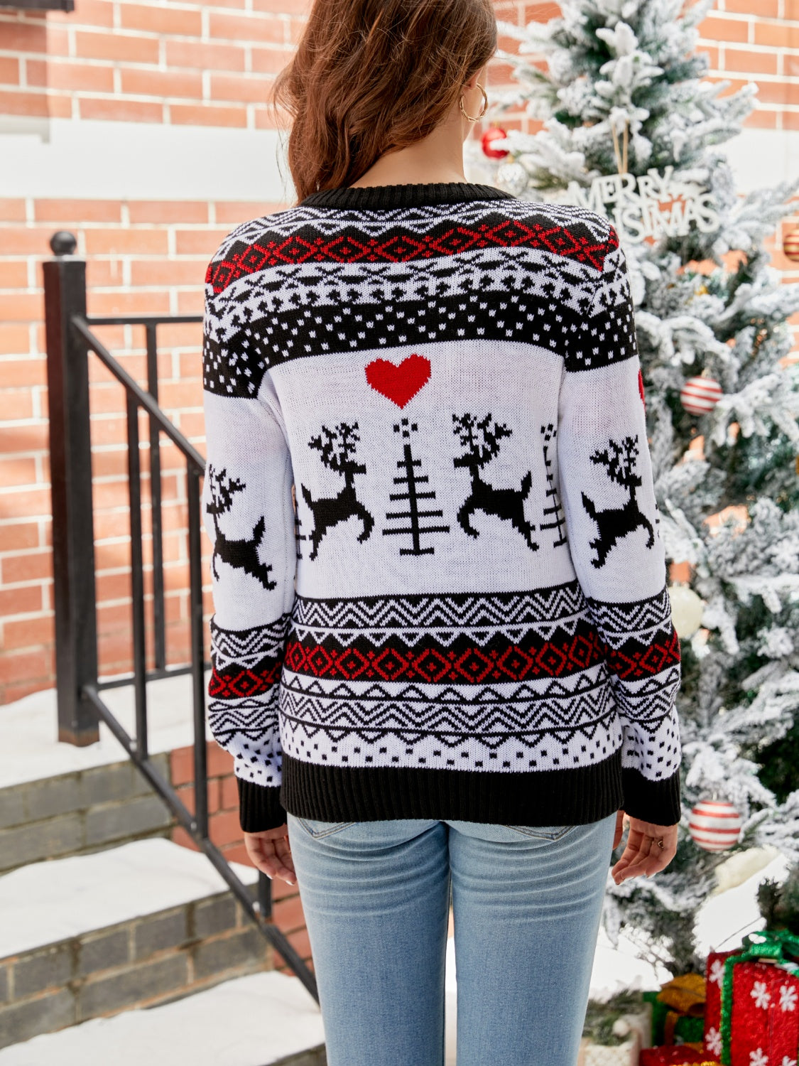 Christmas Round Neck Sweater - Fashions Envy