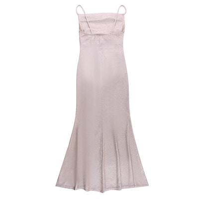 Spaghetti Strap Sequined Evening Dress - Sexy Party Gown