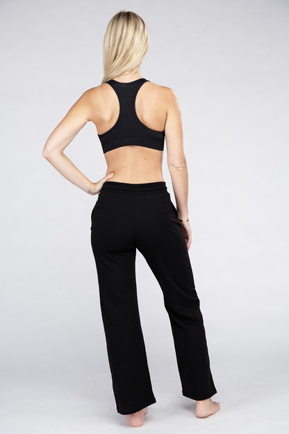 Casual Lounge Wide Pants with Drawstrings