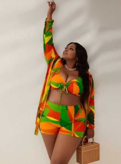 Two-Piece Swimsuit - Bohemian Print High Elasticity Bikini