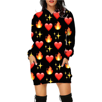 Halloween Hoodie - Long Sleeve Printed Sweater with Pockets