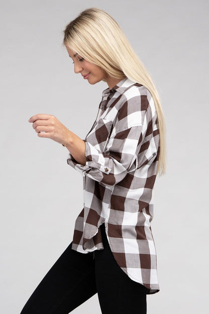 Classic Plaid Long Sleeve Casual Flannel Shirt