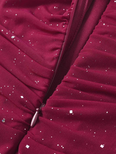 Glitter Tube Mermaid Maxi Dress