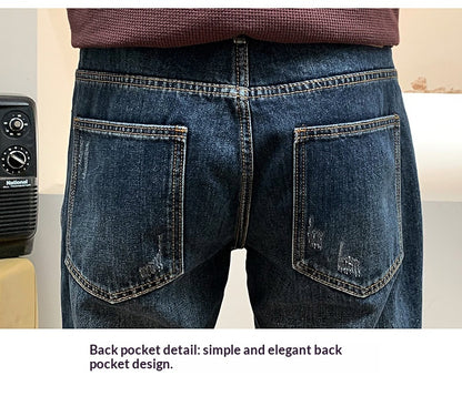 Multi-Pocket Dad Jeans Men - Loose Fit Cargo Style - Fashions Envy