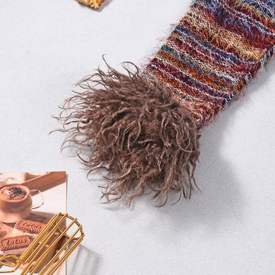 Open navel V-neck yarn dyed top for women