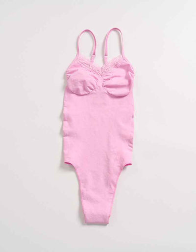 Seamless Sculpting Bodysuit - Sexy Lace Thong