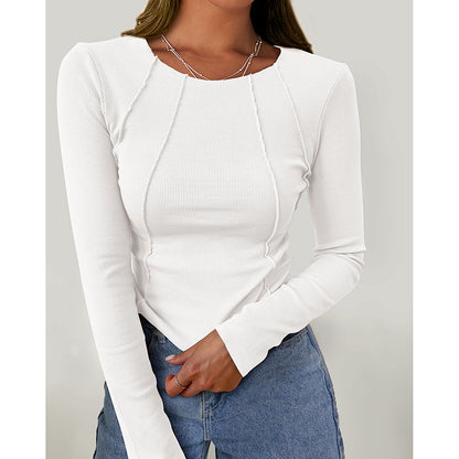 Long Sleeve Crewneck Slim Fit Basic Tee
