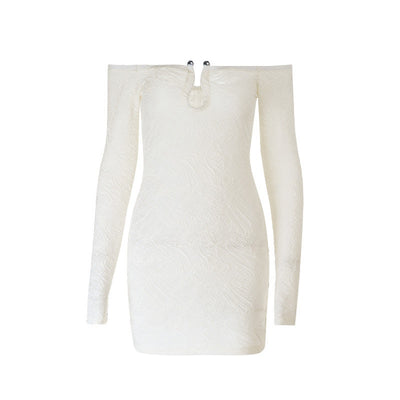 Apricot Allure Dress - One-Shoulder Bodycon Style - Fashions Envy