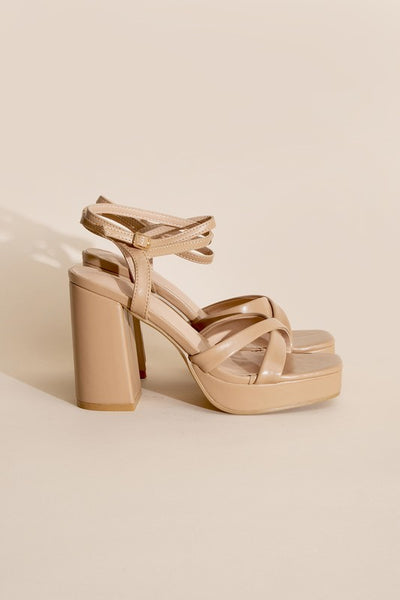 VALOR-1 Cross Ankle Strap Platform Block Heels