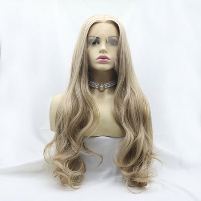 13*3" Lace Front Wigs Synthetic Long Wavy 24" 130% Density - Fashions Envy