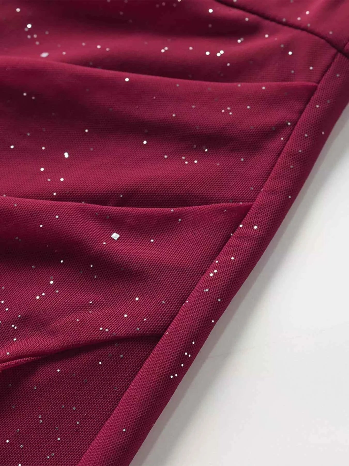 Glitter Slit Maxi Dress