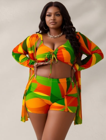 Two-Piece Swimsuit - Bohemian Print High Elasticity Bikini