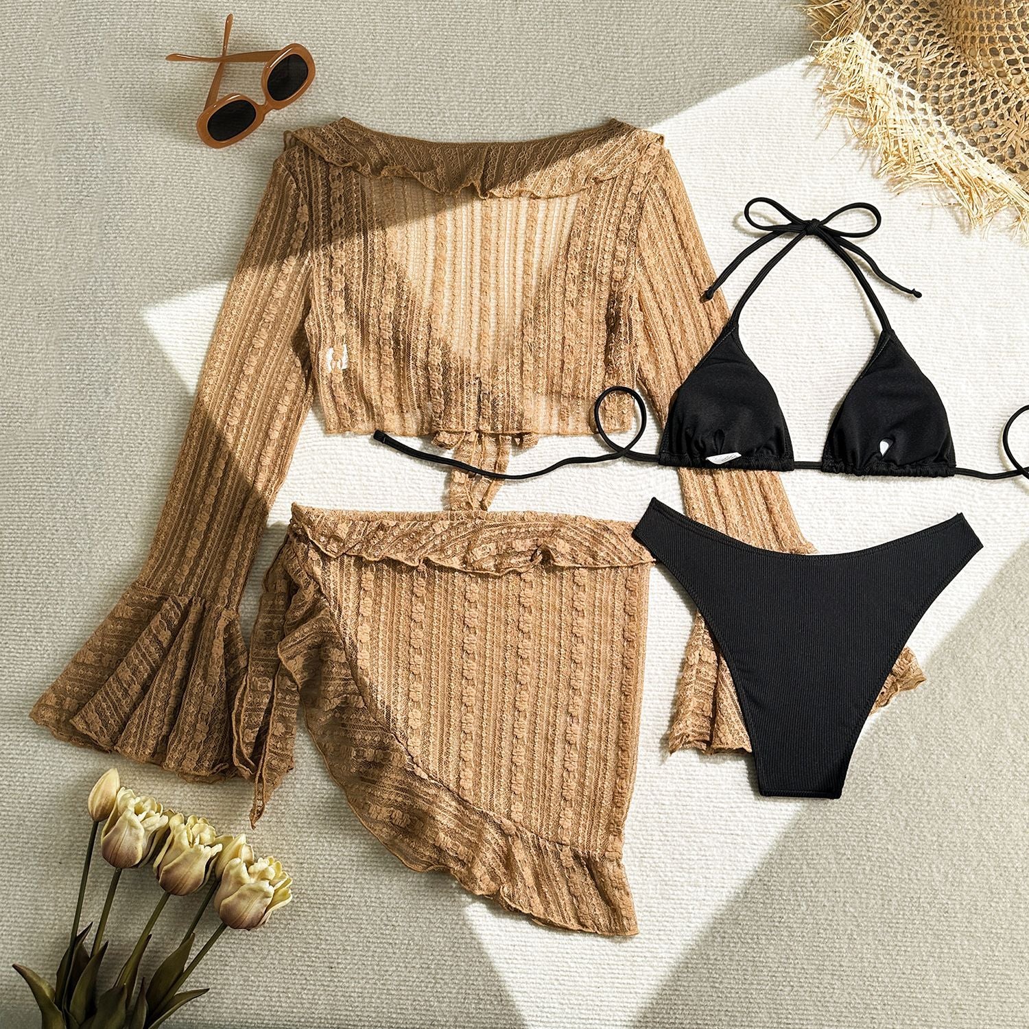 Summer Four-Piece Bikini Set - Cute Beach Swimsuit