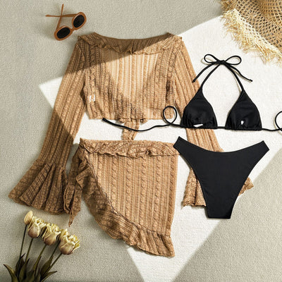 Summer Four-Piece Bikini Set - Cute Beach Swimsuit