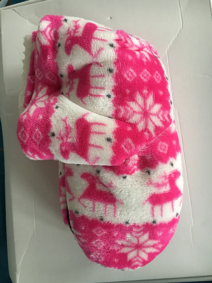 Christmas Elk Slippers - Warm Plush House Shoes