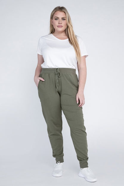 Relaxed Fit Plus Size Casual Jogger Pants