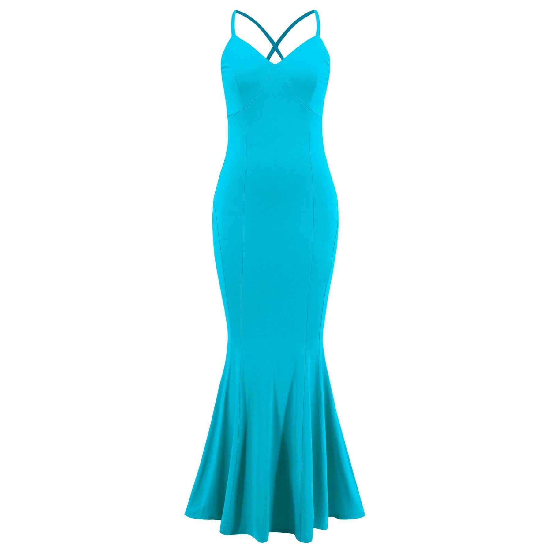 Floral Spaghetti Strap Maxi Dress - V-Neck Flowy Sleeveless