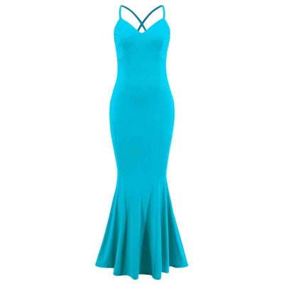 Floral Spaghetti Strap Maxi Dress - V-Neck Flowy Sleeveless