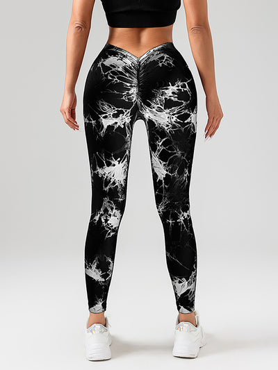 Butt Lifting Yoga Leggings - Tie Dye High Waist Activewear