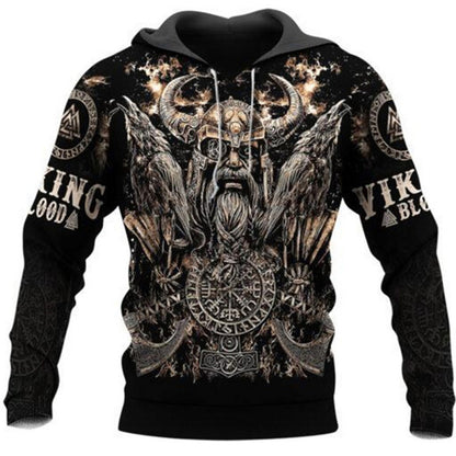 Viking Tattoo Hoodie - Anime Game Graphic Pullover