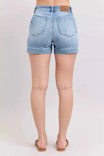 Judy Blue Denim Shorts - Mid Rise Medium Wash