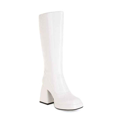 Women's Waterproof Platform High Boots - Candy Colors - Fashions Envy