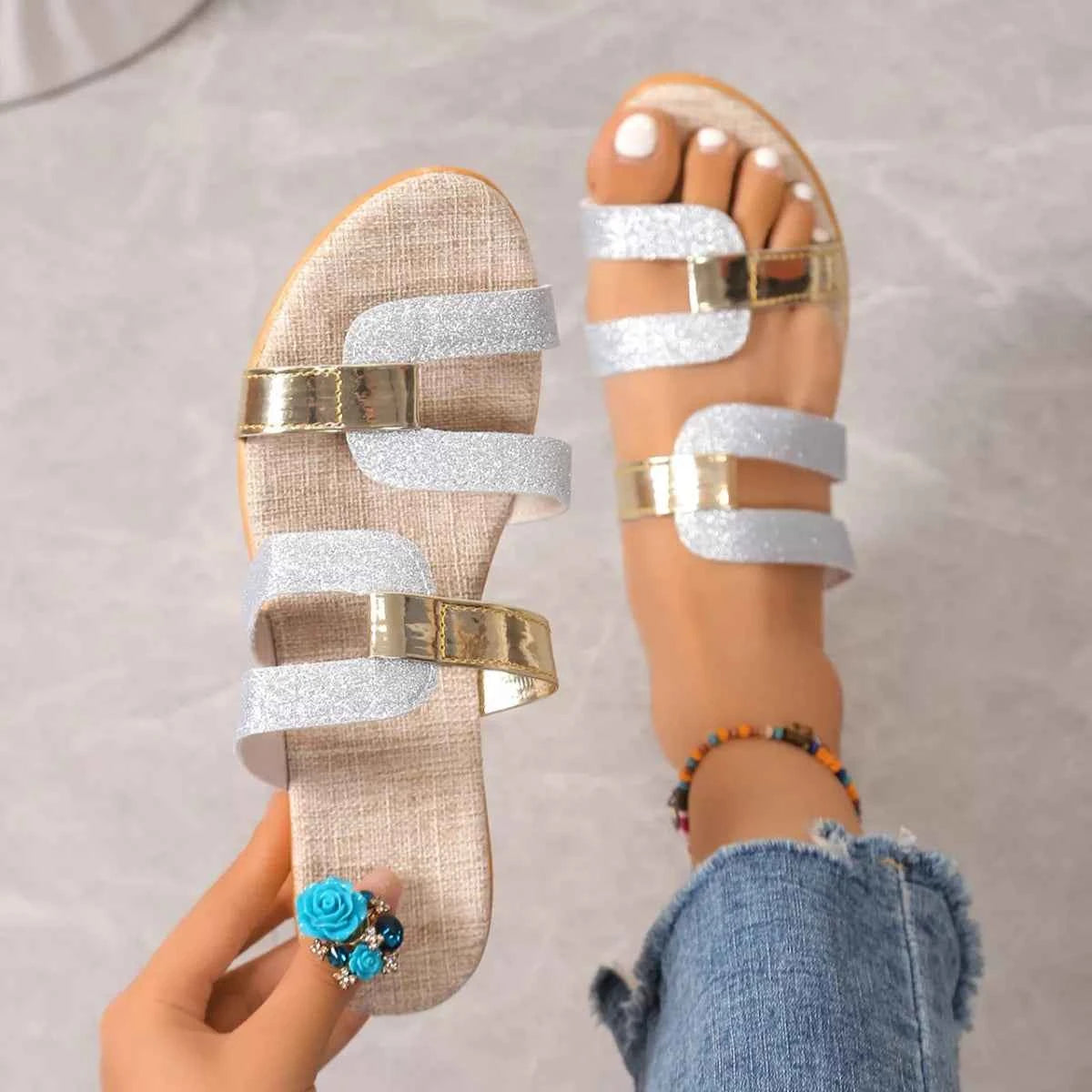 Open Toe Wedge Sandals