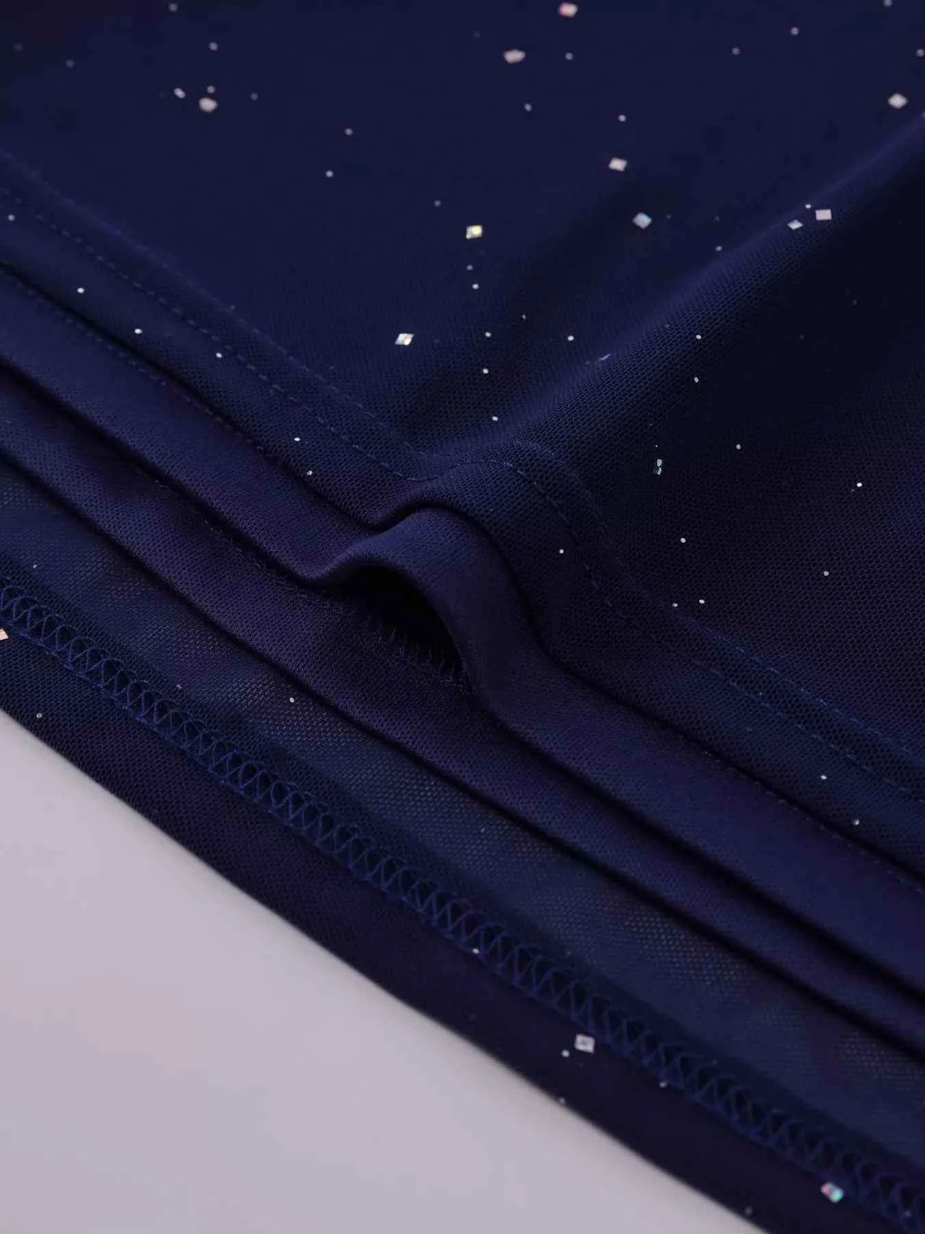 Glitter Off-Shoulder Maxi Dress