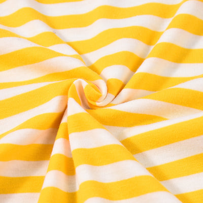 Striped Tube Top and Pants Set - Yellow Bow Detail Outfit