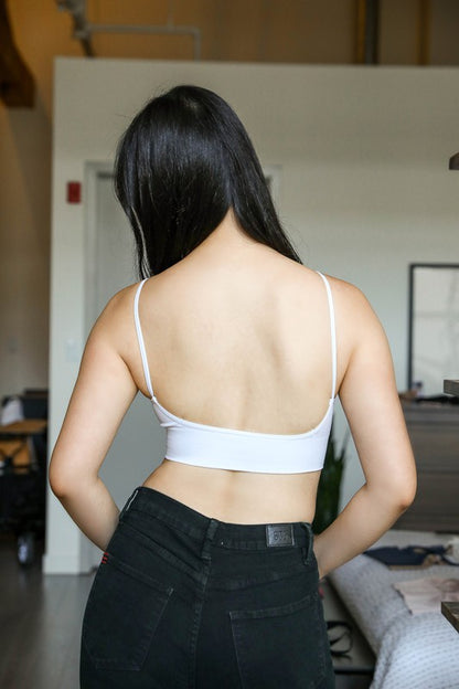 Low Back Cropped Seamless Bralette